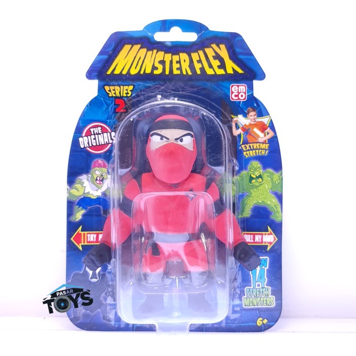 Monster Flex Emco Stretchy Toys Series 2 Red Ninja
