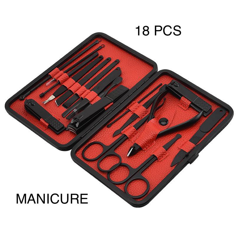 NEW SET 18 PCS MANICURE PEDICURE STAINLESS - COD / BISA BAYAR DITEMPAT