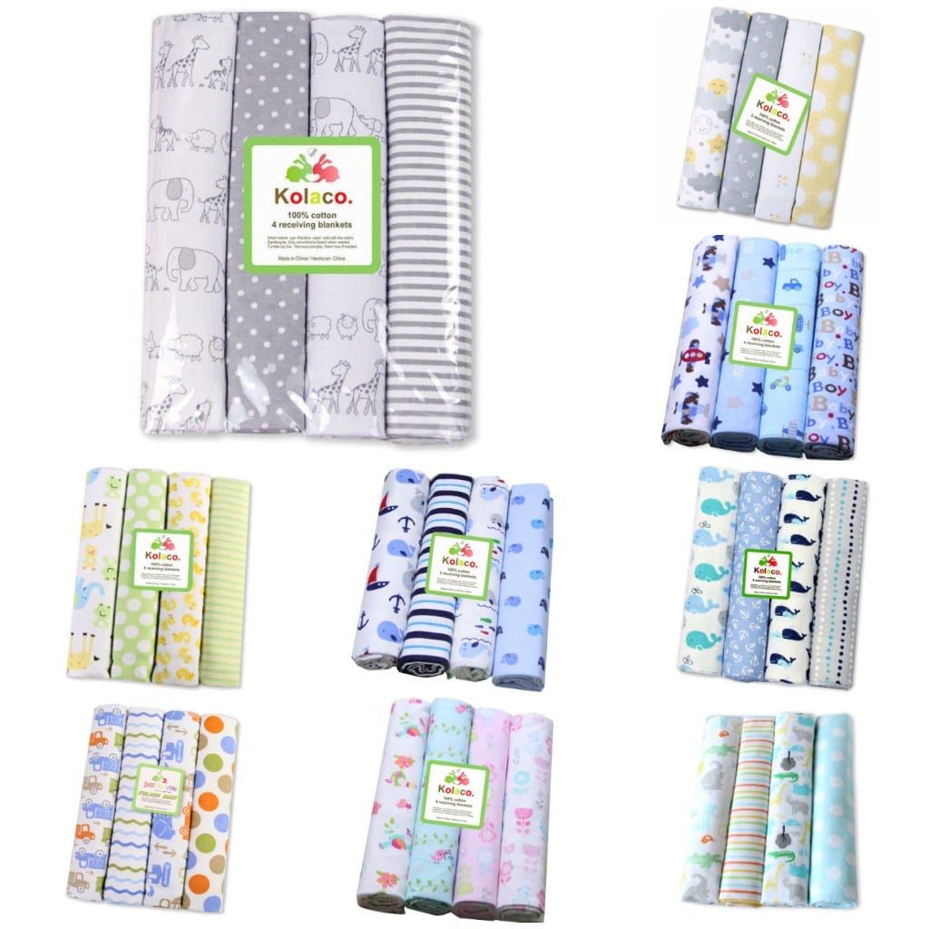 Cod Baby Bedong bayi selimut bayi 4pcs bayi swaddle selimut 4in1 selimutan bayi motif