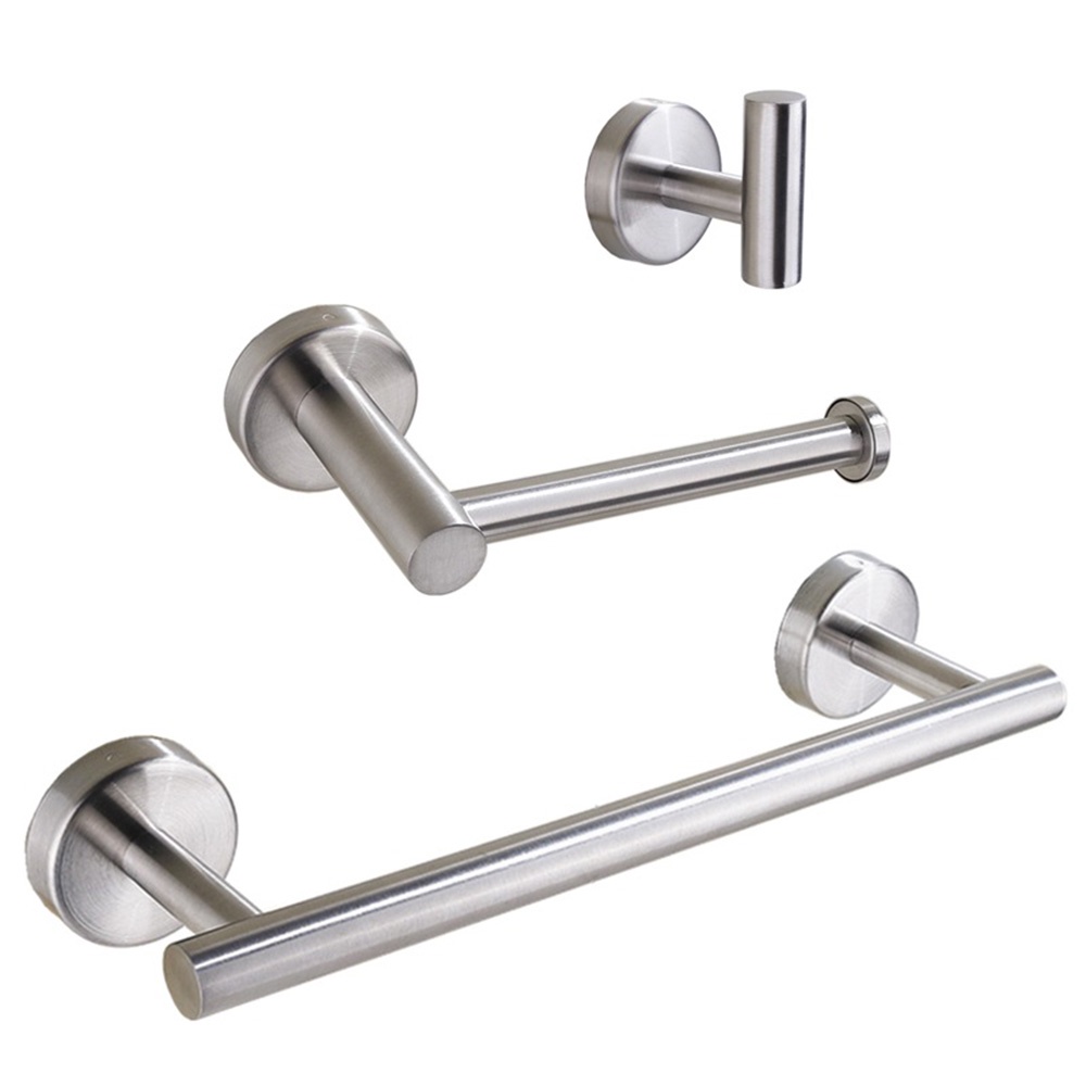 【COD Tangding】Adhesive Toilet Roll Holder Stainless Steel Towel Holder for Kitchen and Bathroom