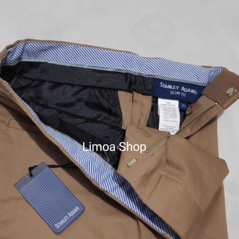 Celana Chino STANLEY ADAMS Khaki Slimfit Bahan Stretch / Melar  SA 22