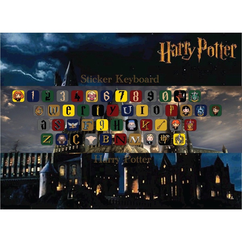 

STICKER KEYBOARD HARRY POTTER ALL SIZE UNTUK SEGALA UKURAN UNIVERSAL VINYL GLOSSY