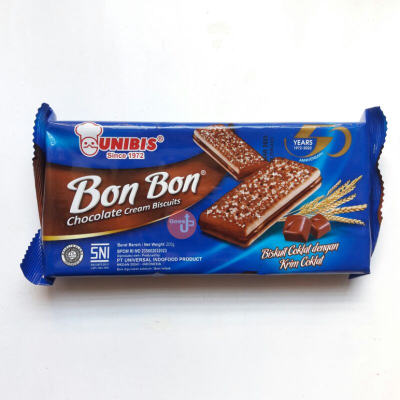 

[Bisa COD] Roti Bon Bon Unibis Chocolate Cream Biscuits 200 gram