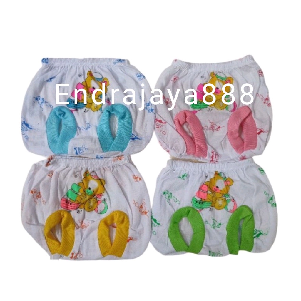 12pc celana kacamata bayi celana pop putih TC kain tebal