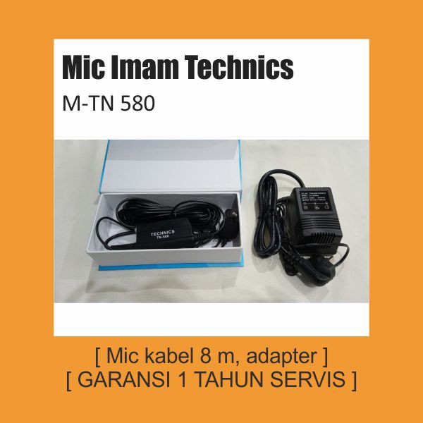 Mic Technics TN 580 Technics Imam Kerah Clip On Tanpa Battery Batery Jepit dan Adaptor Not TOA ZM360