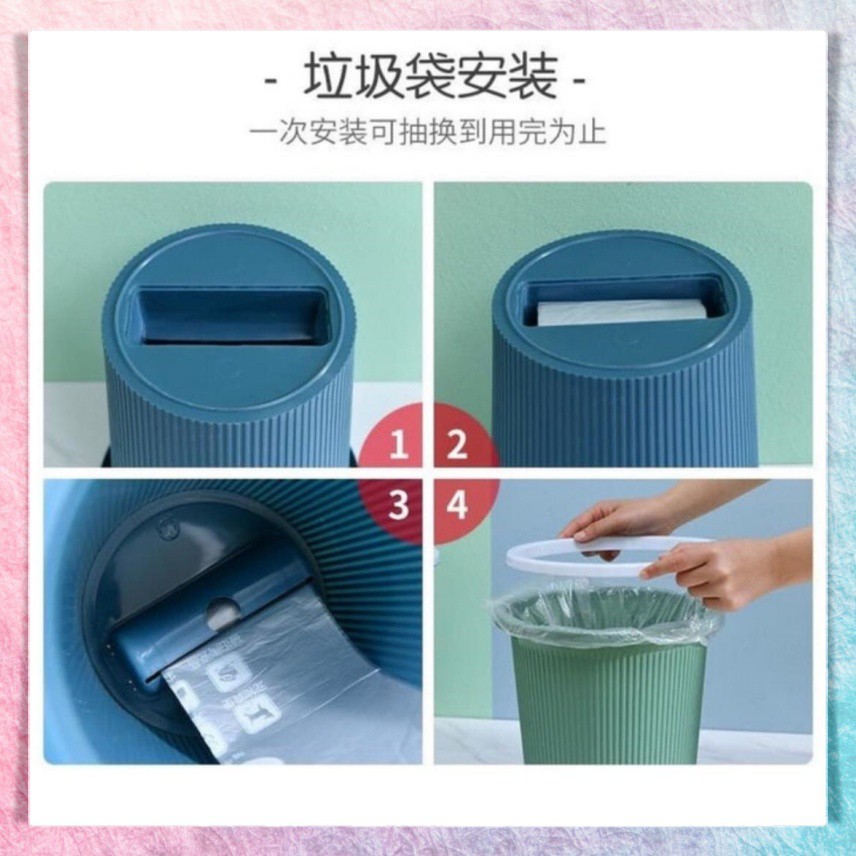 Tong Sampah Portable dengan Tempat Kantong Plastik Sampah Refill / Isi Ulang Roll / Gulungan