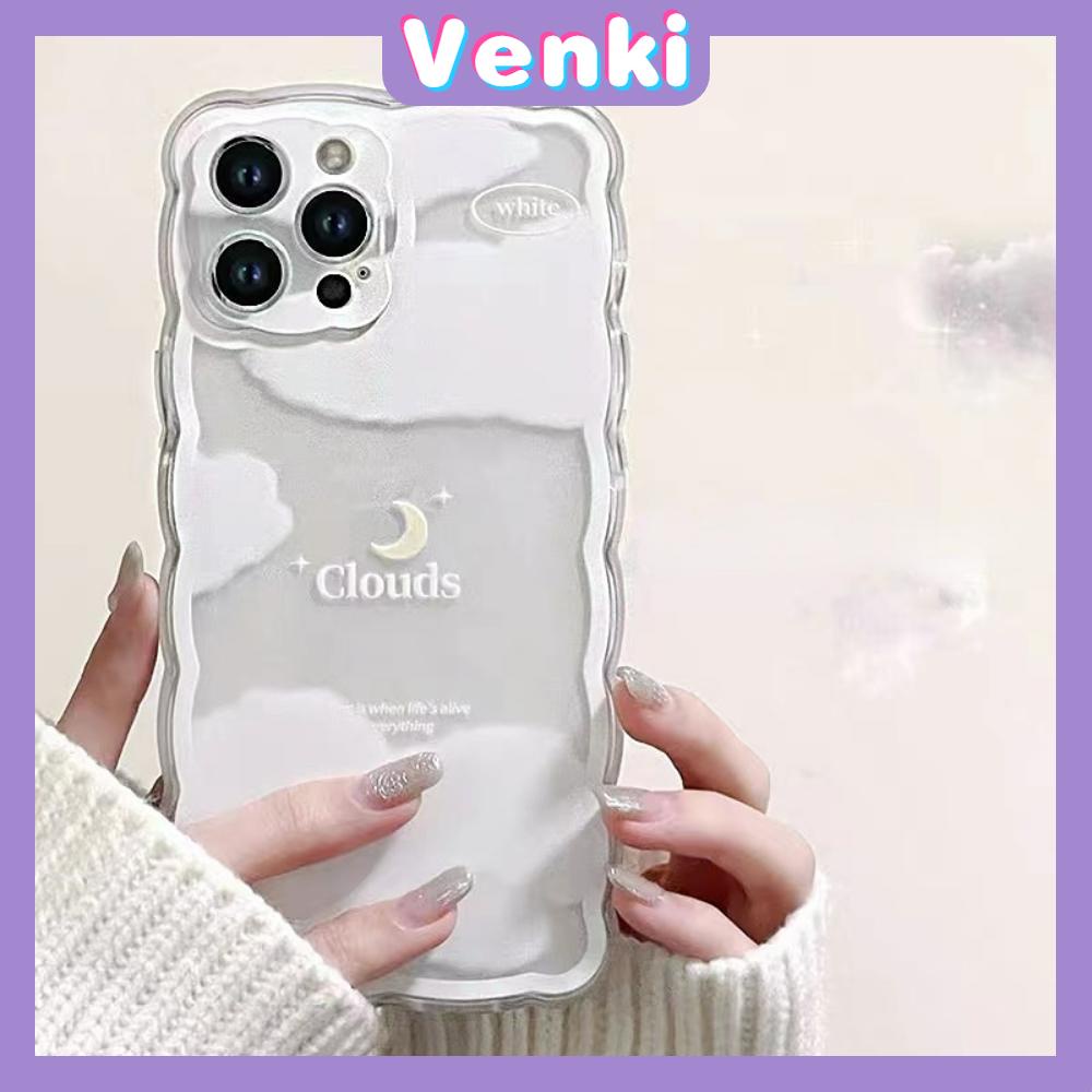 iPhone Case Silicone Soft Case TPU Clear Case Wave Non-Slip Camera Full Coverage Protection Shockproof Moon Cloud For iPhone 13 Pro Max iPhone 12 Pro Max iPhone 11 iPhone 7 Plus