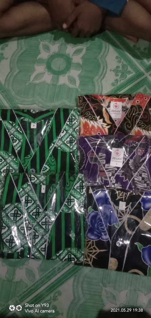 Piyama Batik Couple Anak Size 1,2,3,4,5,6,7,8,9,10