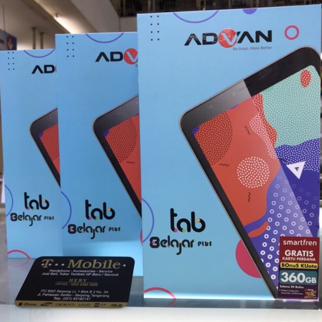 ADVAN TABLET TAB BELAJAR PLUS 8.0" inch MODEL 8001 RAM 3GB 32GB - GOLD - GRS RESMI