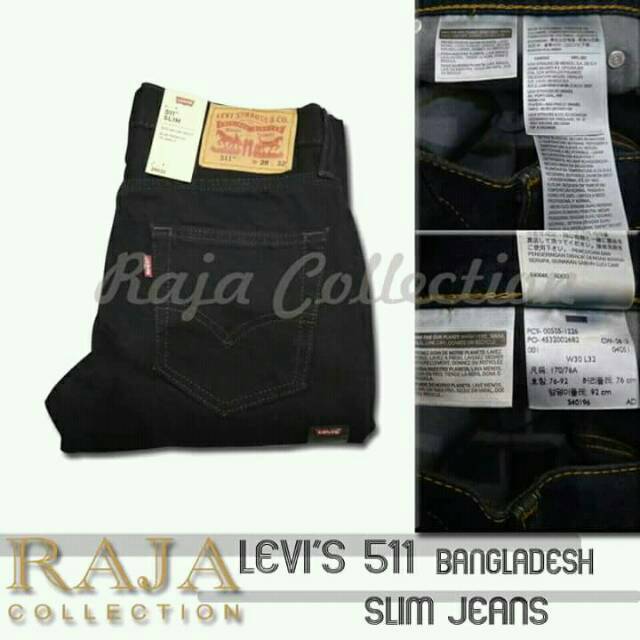 Celana Jeans Levi's 511 Original Pria Hitam SlimFit Jeans
