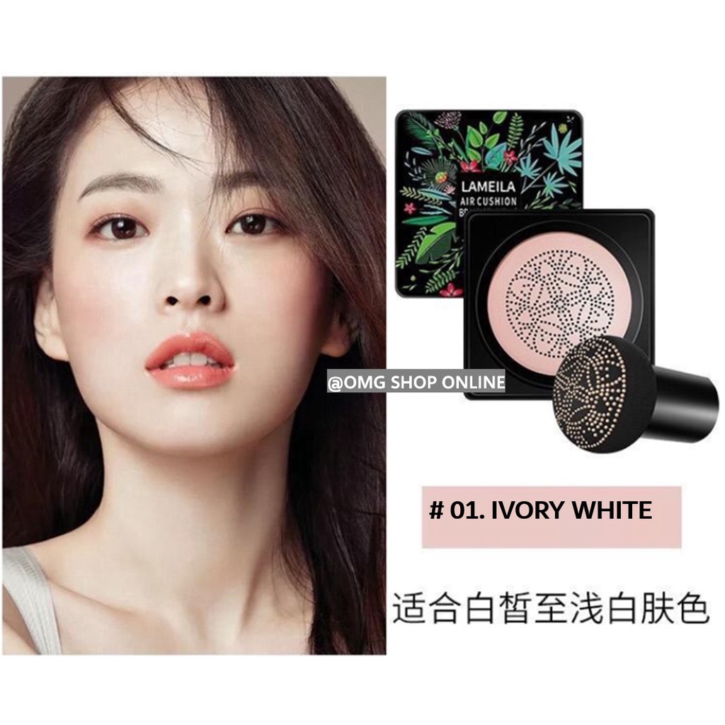 Termurah !!! Mushroom Lameila BB Cream Cushion ORIGINAL / Bedak Glowing Tahan Lama Anti Air Korea / BB Cream Cushion Glowing Waterproof Foundation Waterproof Kosmetik Make Up Seperti SUNISA Bedak Glowing BEAUTY CREAM IMAGES Bedak Basah Bukan Bedak Padat