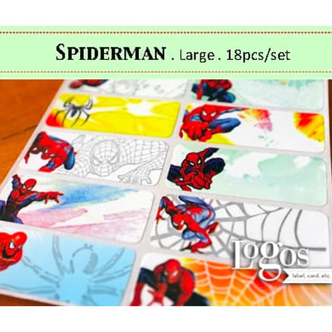 

Sale Spiderman Large Label Nama Waterproof. Sticker Movie Marvel Amazing Original