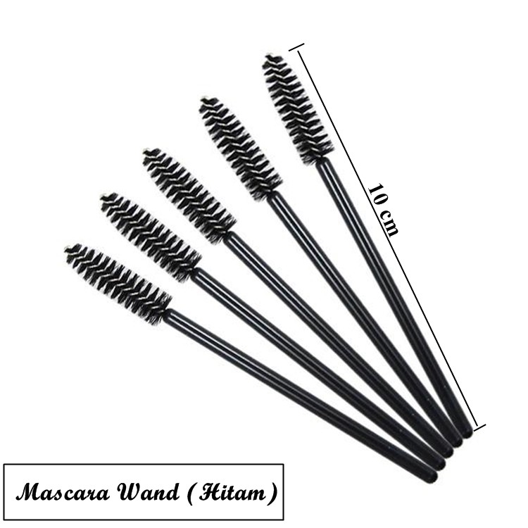 Mascara Wand Sisir Kuas Sikat Eyelash  Bulu Mata Makeup Tool Hitam (K097+Pnjpit Bulu Mata)