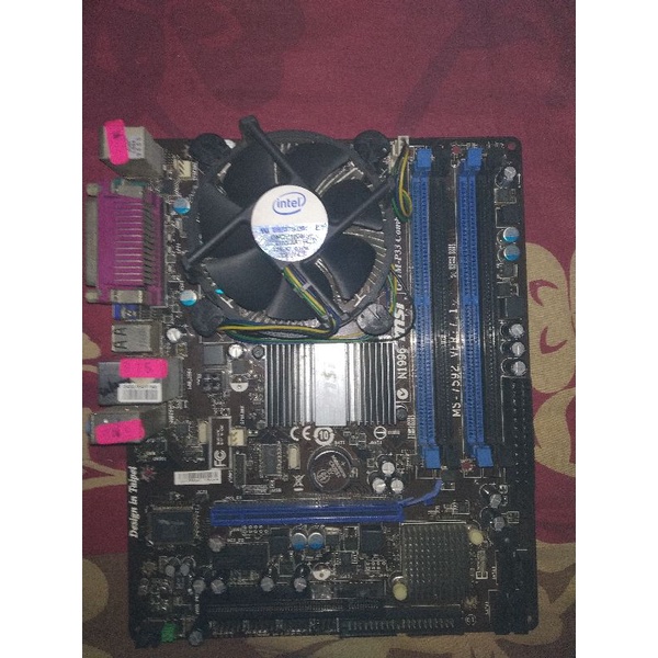 Motherboard MSI Mobo G41 DDR3 DAN DDR2 MSI P33 COMBO LGA 775 Prosesor E7500 Dan Fan