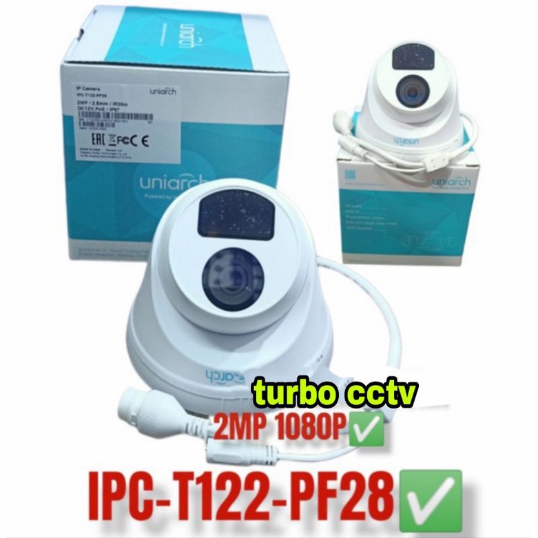 IPC-T112-PF28 Uniarch UNV Uniview IP Camera CCTV Indoor 2MP PoE