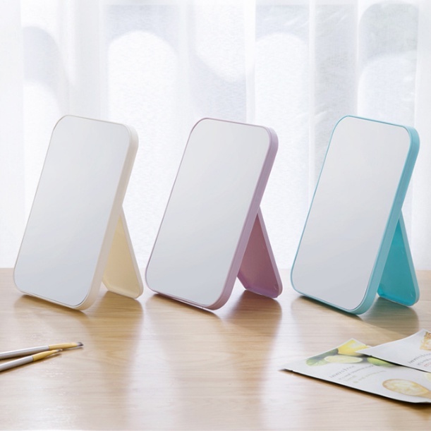 Cermin Standing Kotak Korean Kaca Rias Simple Portable qtop.id