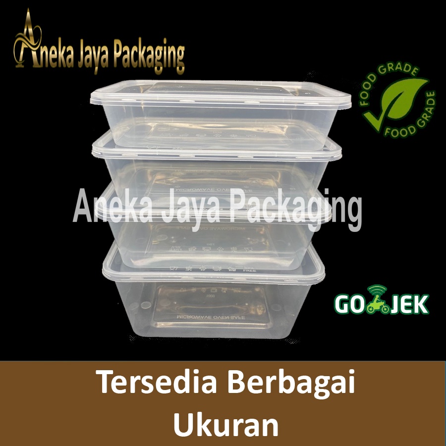 KOTAK MAKAN THINWALL 1000 ml PLASTIK REC 1000ML medan GROSIR rectangle