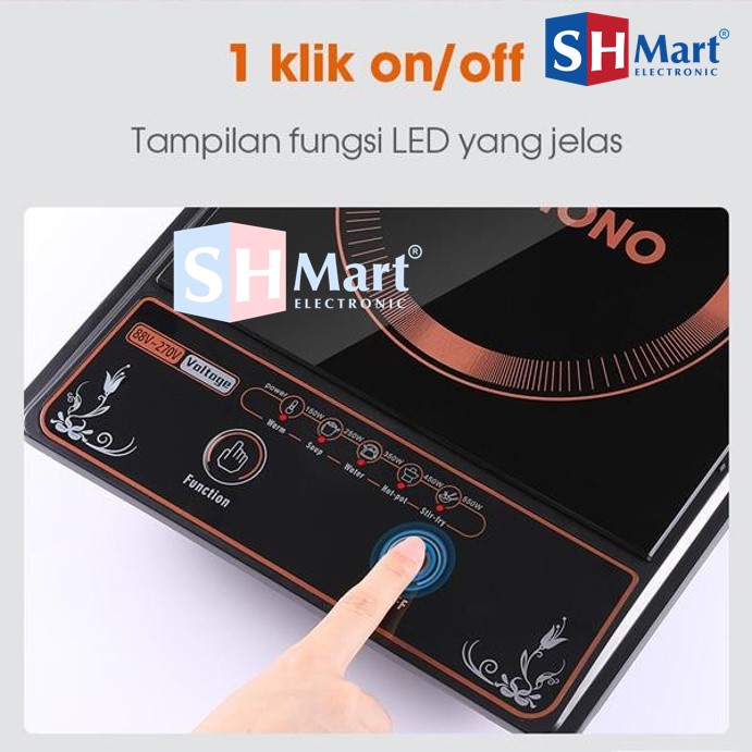 Kompor Listrik Induksi Samono 600W Orange Waterproof Murah WS-01 / WS01