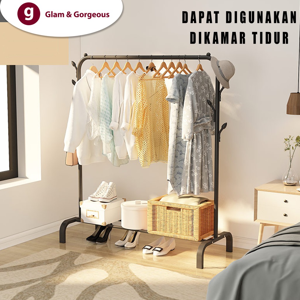 Rak Gantungan Baju Jemuran Pakaian Minimalis Stand Hanger GHR006