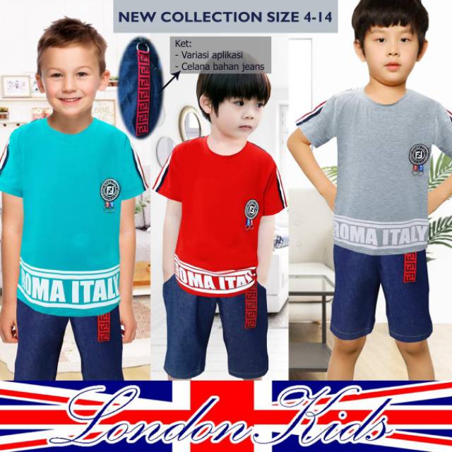 Setelan Anak Celana Jeans London Kids Roma Italy 2~7 tahun