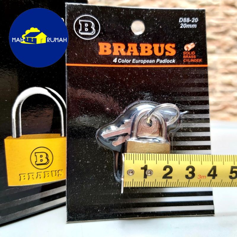 Gembok Koper Brabus Kuning - 20mm 20 mm Kecil