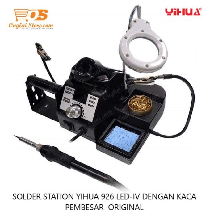 Solder Station Yihua 926 LED-IV dengan Kaca Pembesar Original