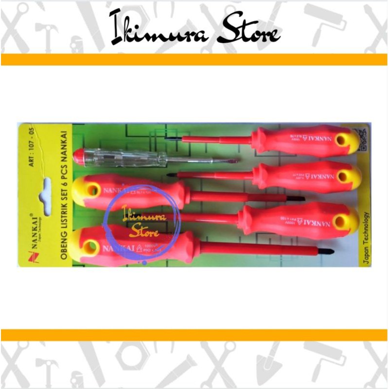 Obeng Listrik Set 6 pcs NANKAI