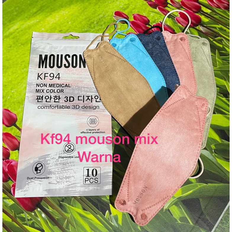 MASKER KF94 MOUSON MIX WARNA 10PCS