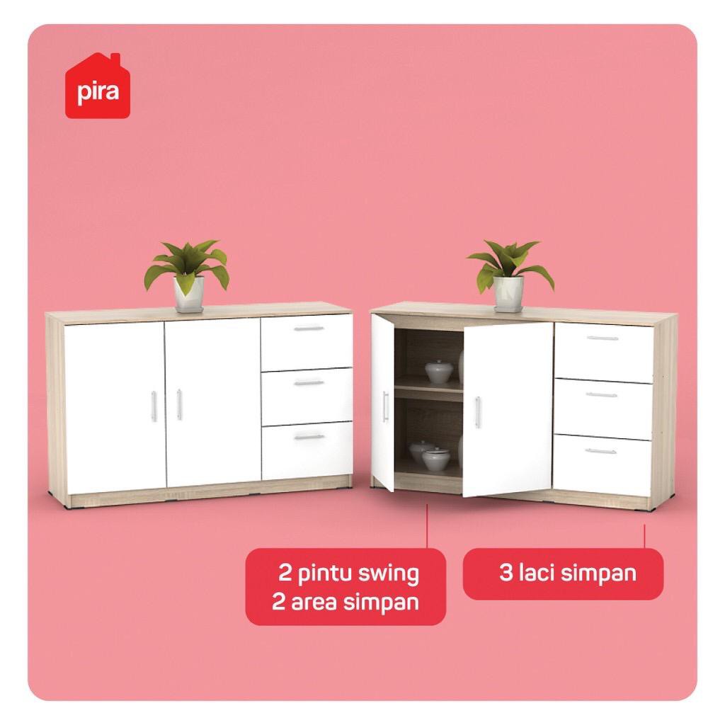 lemari serbaguna / sideboard serbaguna / lemari putih / rak serbaguna / alba sb 120