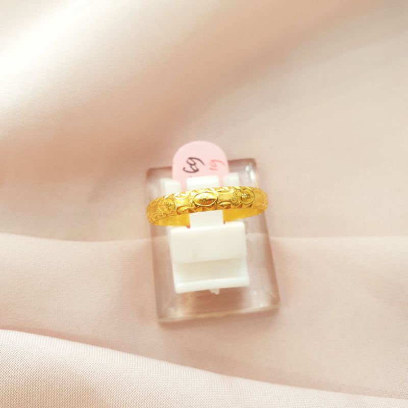 Cincin emas 24K model ring ukir emas asli kadar 97%