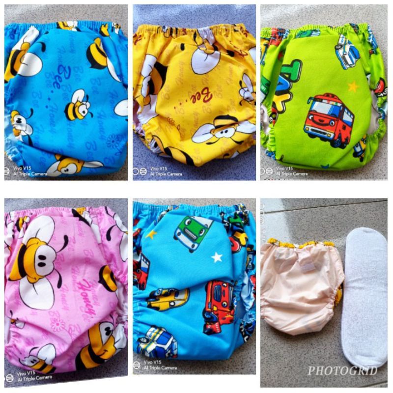 clody bayi ( BESERTA INSERT )popok kain cuci ulang clodi bayi new born