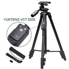 TRIPOD YUNTENG VCT 5208 Tripod Mini Tripod Kamera Standing Hp Tripod Bluetooth Tongsing Hp