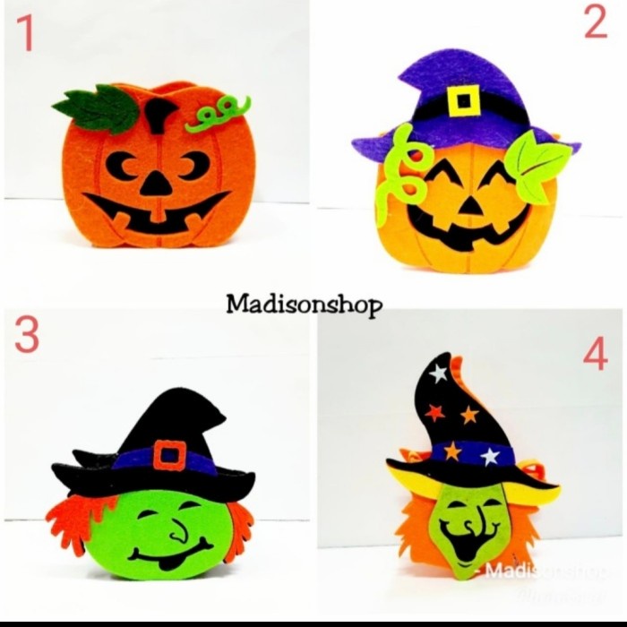 

Tas Labu Trick Or Treat Murah Kantong Souvenir Halloween Anak Dekor - Motif RANDOM