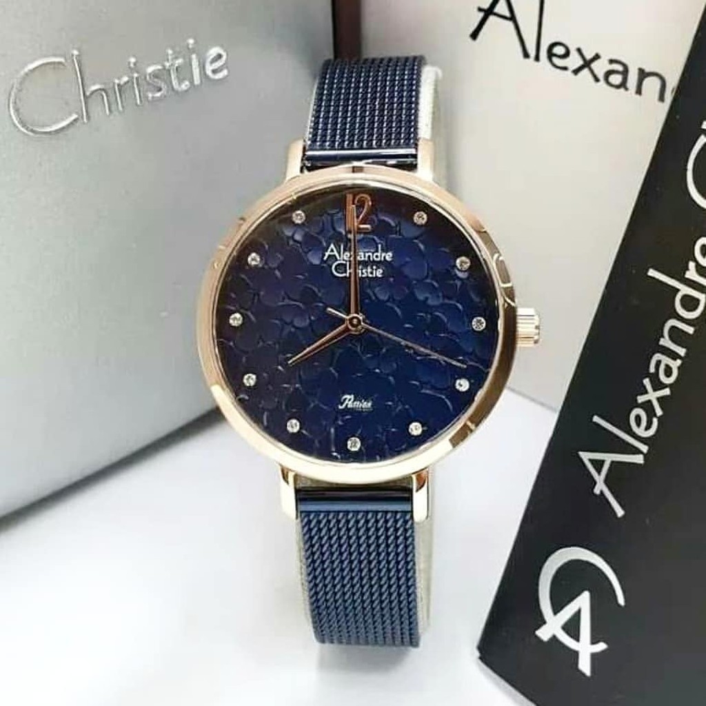 Alexandre christie original ac2728 biru rosegold
