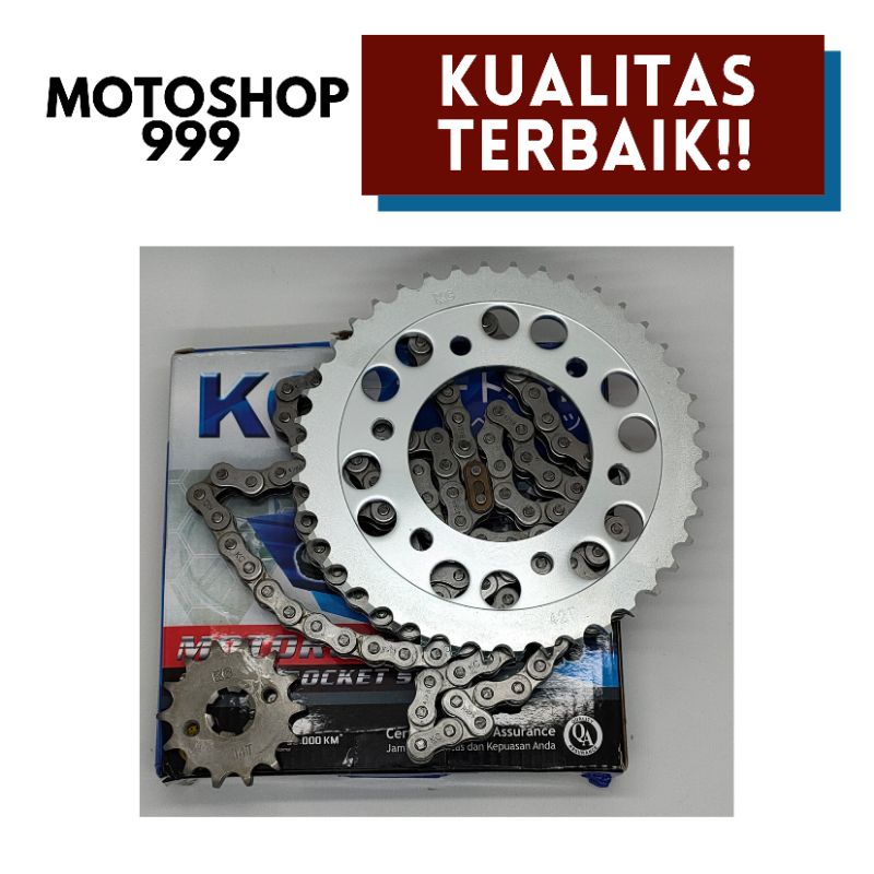 Chain kit / Gear paket / Gear set + rantai Vixion KC