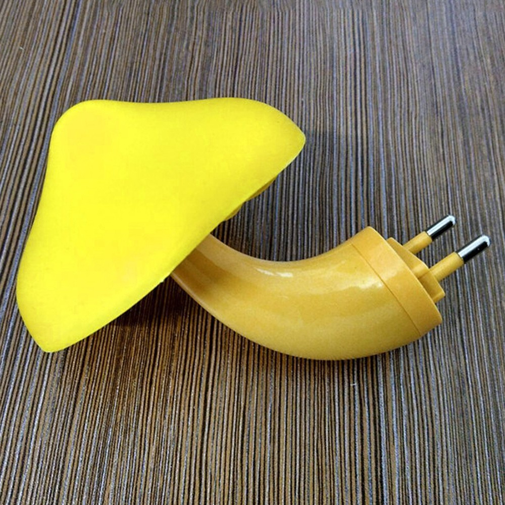 Lampu Malam Led Bentuk Jamur Hemat Energi Dengan Sensor Cahaya Untuk Dekorasi Dinding