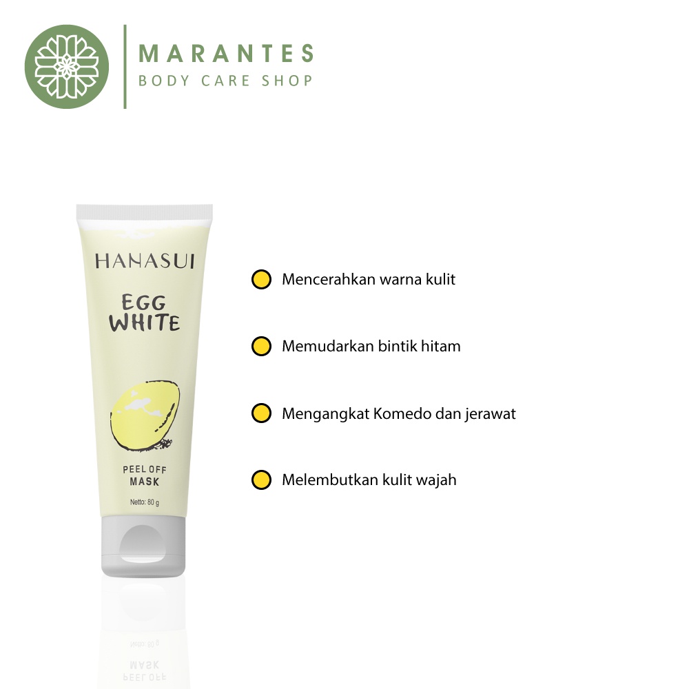 Hanasui Maker Peel Off Egg White 85gr &amp; masker Sachet