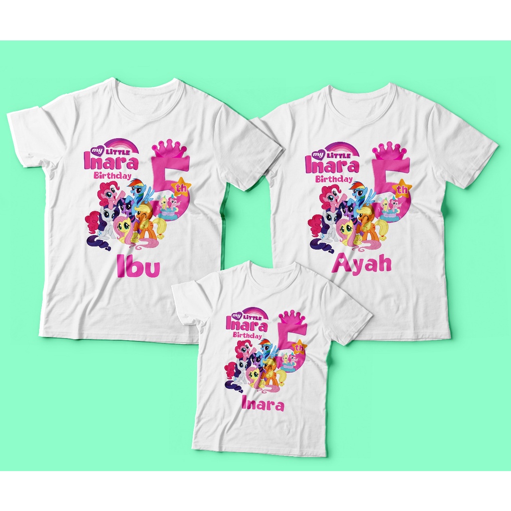 Baju kaos anak baju ulang tahun kaos sablon custom terbaru gambar unicorn /kaos foto anak custom/ ba