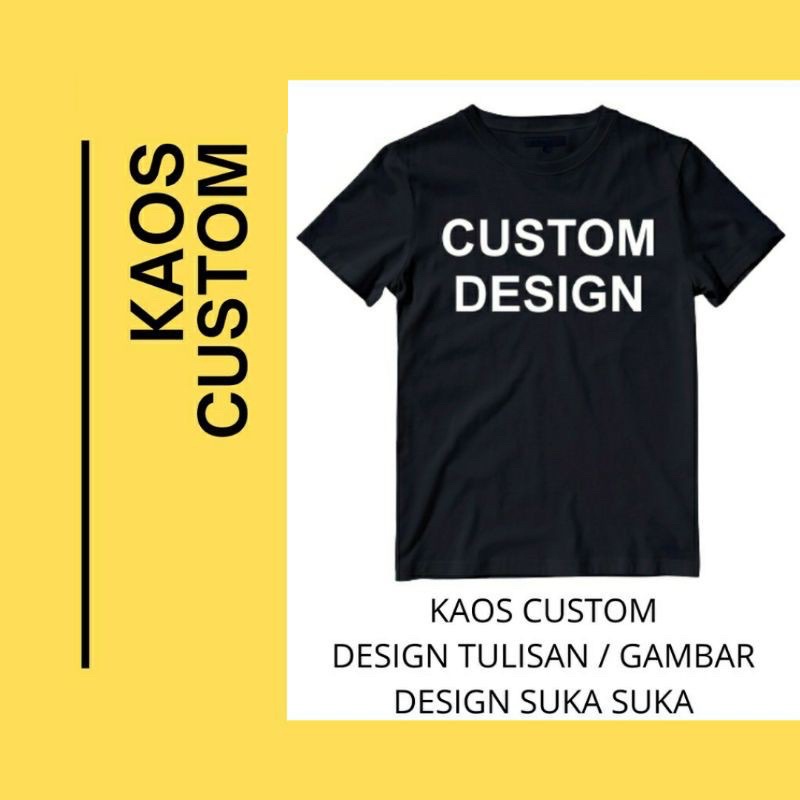 ( PROSES 1-2 HARI ) KAOS COMBED SABLON BEBAS PILIH KOSTUM