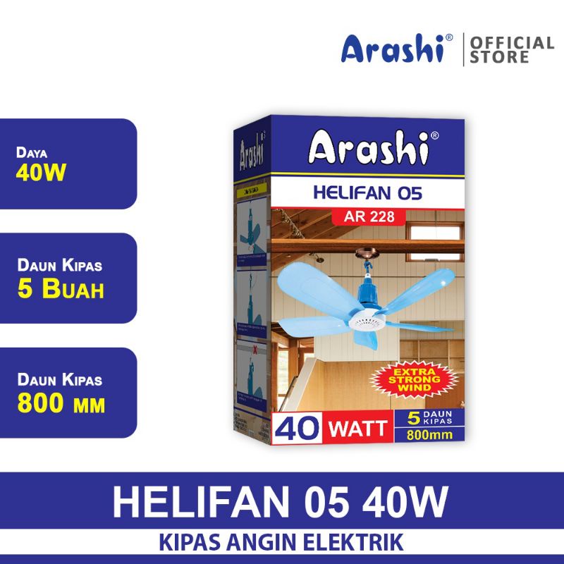 Arashi AR 228. kipas angin gantung 5 baling baling