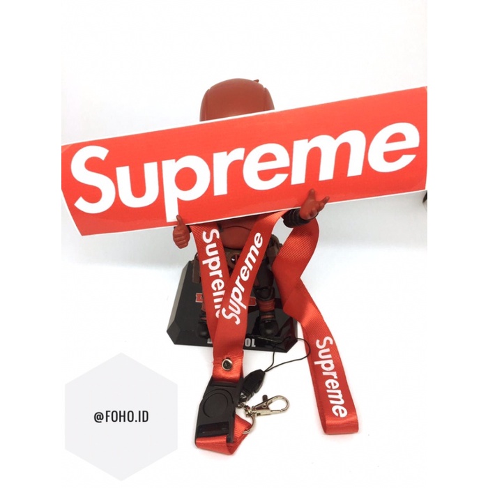 

Promo Jual Lanyard / Tali Gantungan Id Card Supreme Merah Premium Murah Trendi