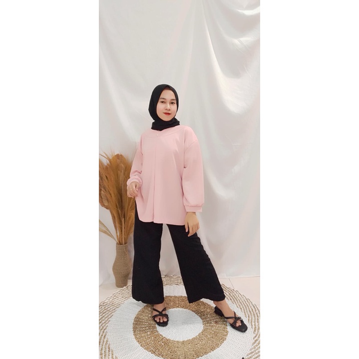 Tq88indonesia Baju Blouse Wanita Terbaru / NAYLA NYLA BLOUSE / Blouse  Polos / Baju Atasan Wanita Kekinian / Ootd Terbaru / Outfit Kekinian / Pakaian Casual Wanita