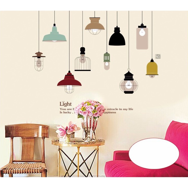 WM Shop Wall Sticker Uk 60x90 Wall Stiker Dinding  Lampu  