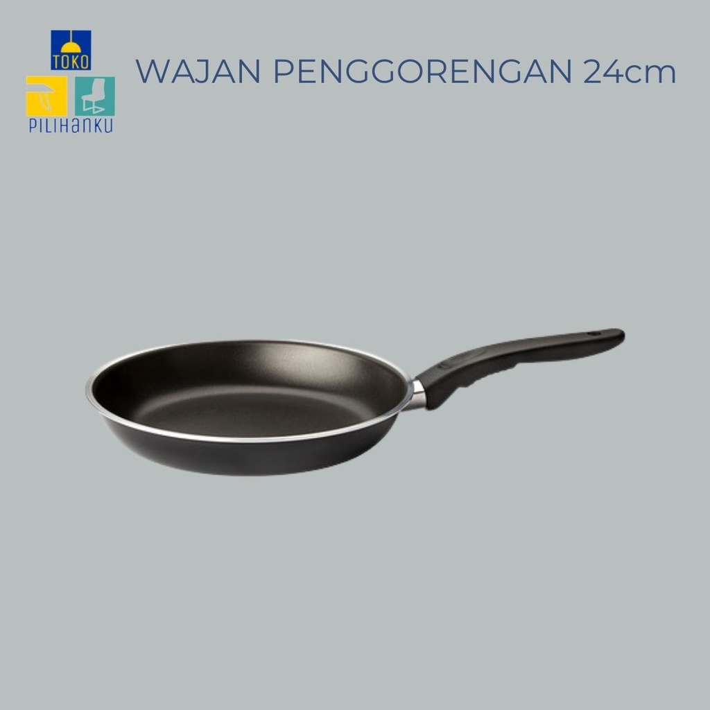 TEFLON  KAVALKAD 24CM Penggorengan Hitam Diameter 24 cm Frying Pan Panci Wajan Goreng Tumis alat mas
