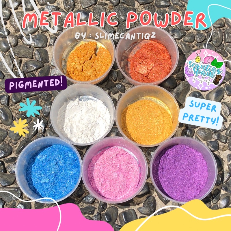 metallic powder | bahan slime, bubuk metalik, slime supplies, pigment powder, bubuk pigmen, pigmen r
