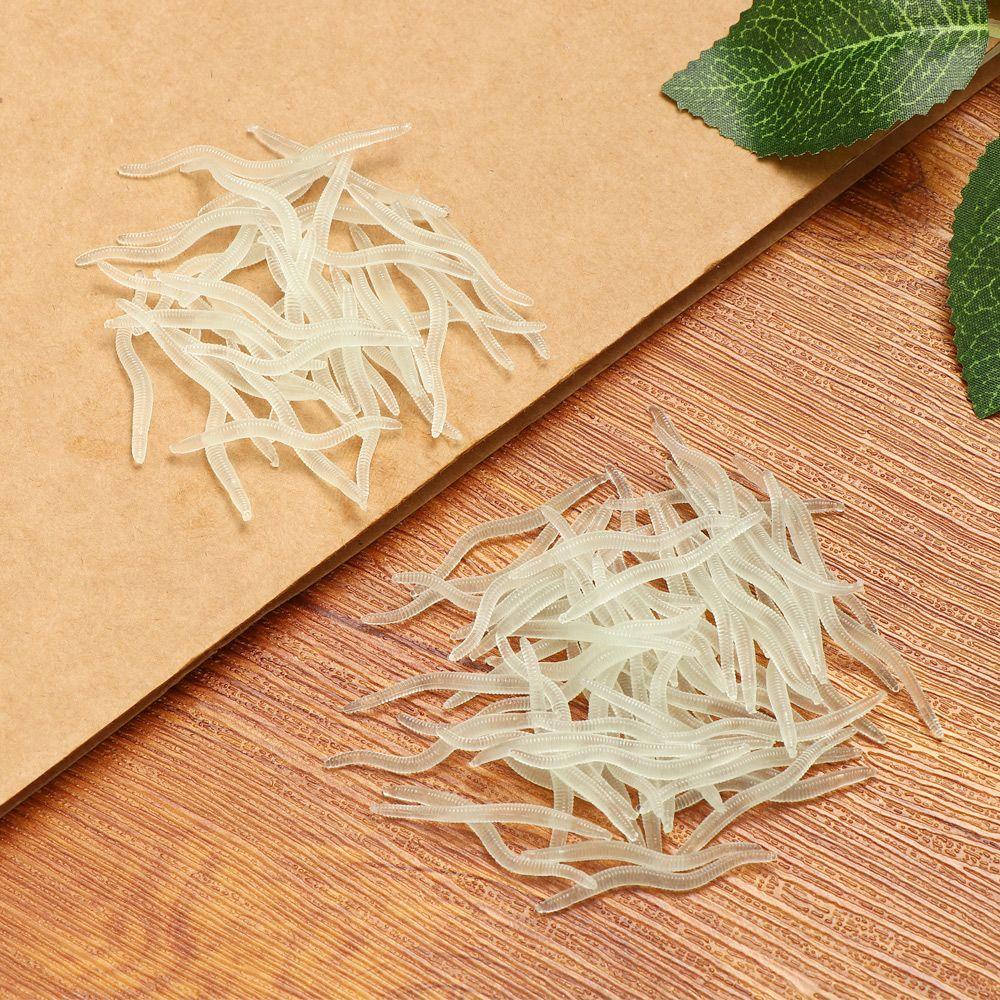 TOP 50 /100pcs Umpan Pancing Silikon Buatan Umpan Bass Ikan Gurame Bau Amis Manusia Hidup