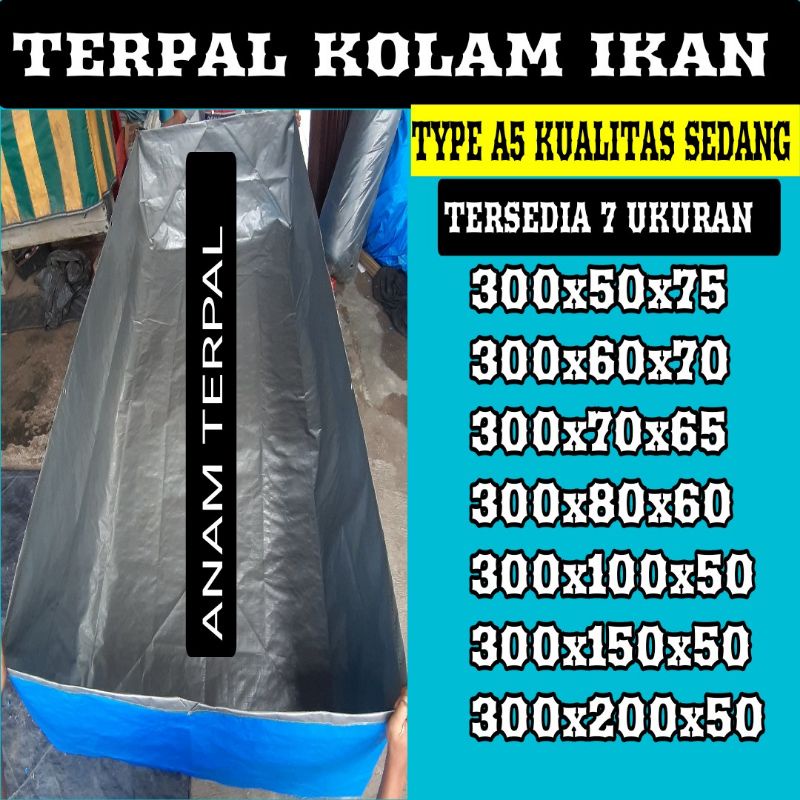 TERPAL KOLAM IKAN A5 KUALITAS SEDANG