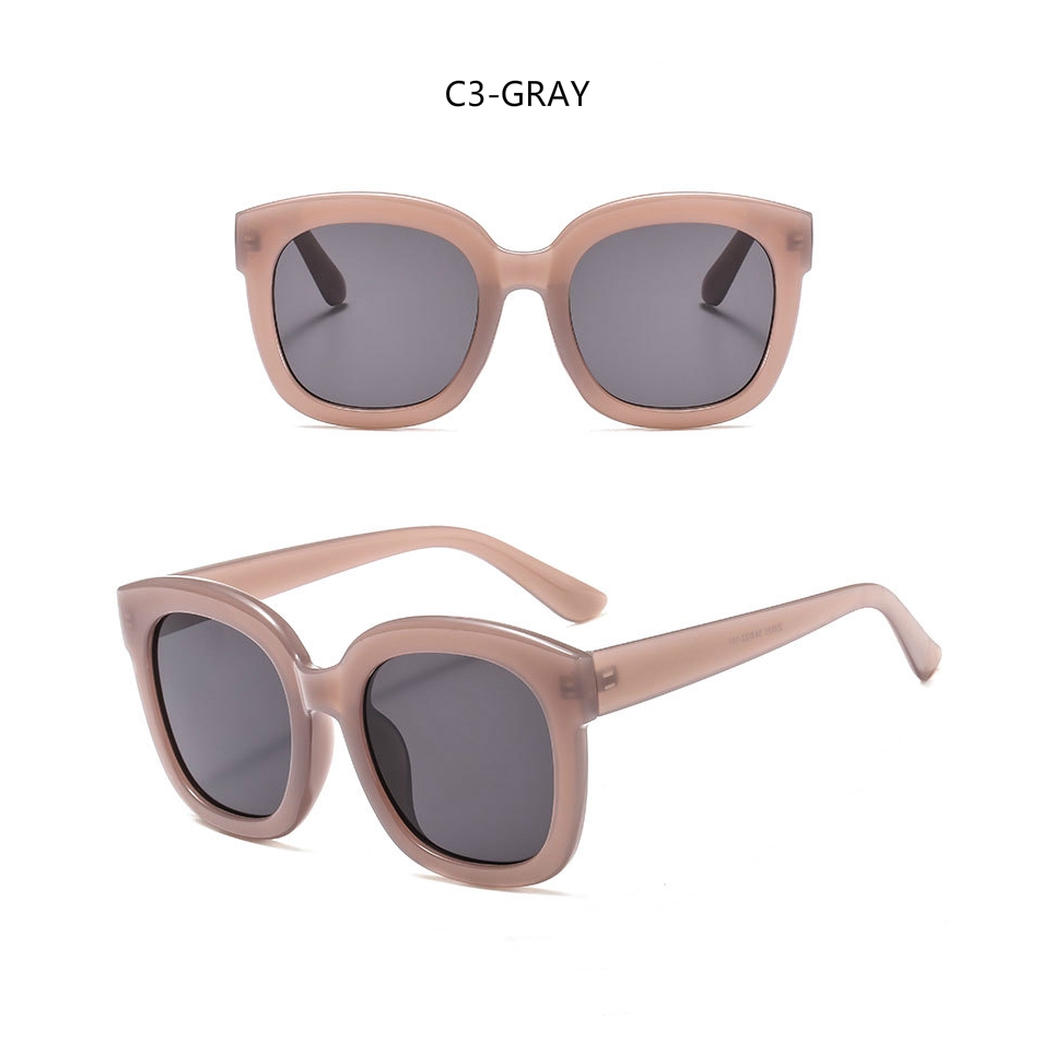 Korean version of the retro box ins fashion street style men and women sunglasses metal hinge