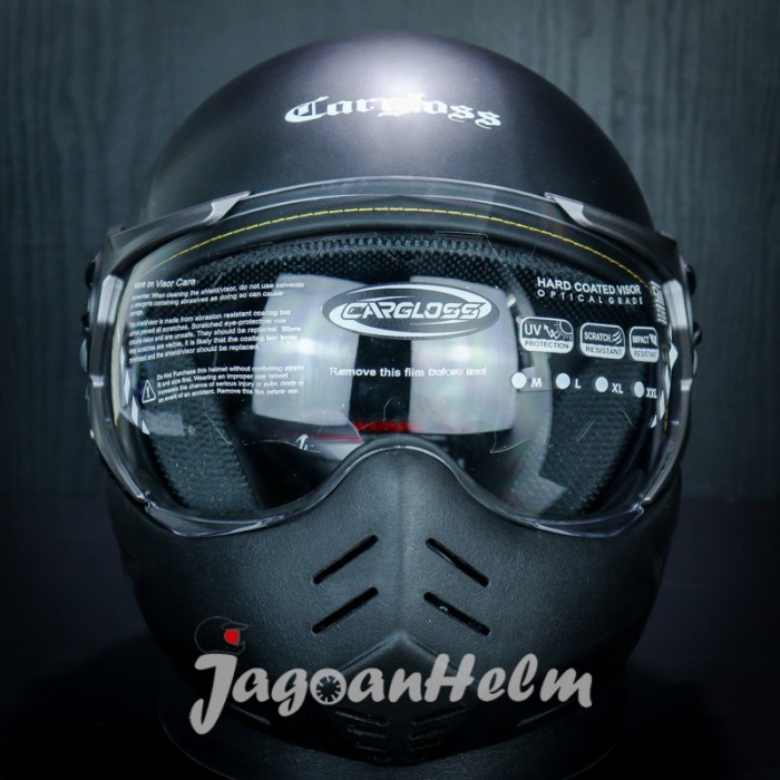 Masker Helm Cargloss Yrm Black Masker Retro Yr Termurah