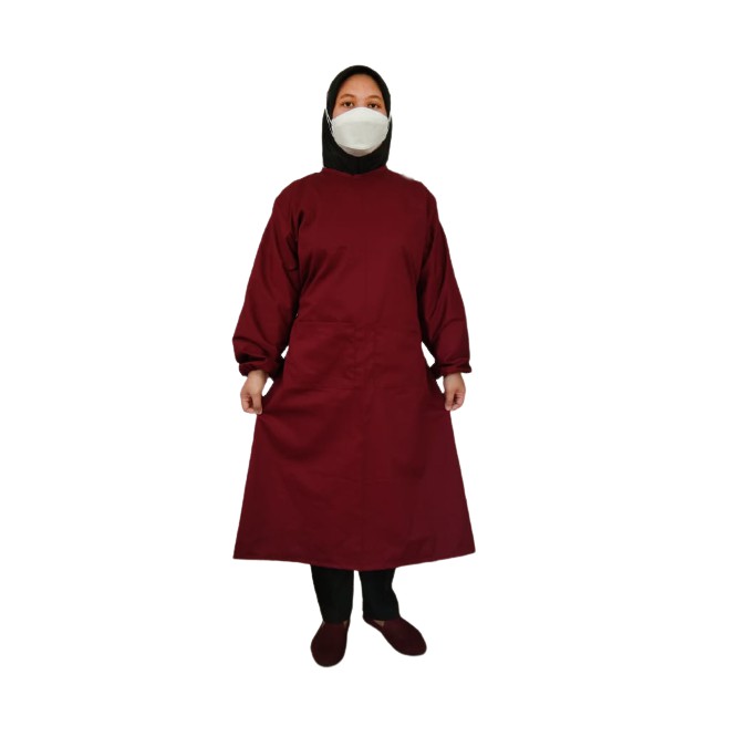 GOWN APD Gown Drill 5L Overall Drill Ponco Special Order Surgical Terlaris Klinik Puskesmas